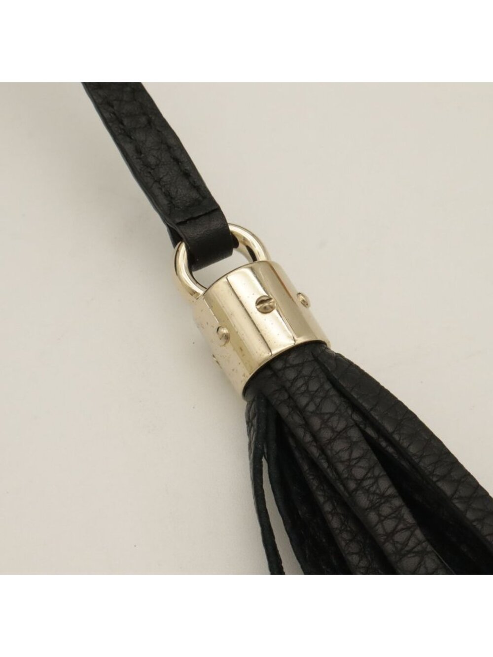 Gucci Soho Interlocking G Logo Chain Shoulder Bag Tote Tassel Charm Leather - Picture 5 of 9